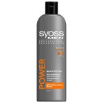 Шампунь для  мужчин, Syoss (Сьёсс) 500 мл Пауэр энд Стрэнс для нормальных волос на каждый день
