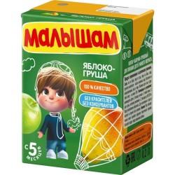 Нектар Малышам яблоко груша неосветленный с 5 мес 200 мл