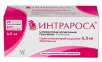 Интрароса, суппозитории вагинальные 6.5 мг 28 шт