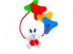 Игрушка-погремушка-подвеска, арт. 2С371 Цепочка с зайчиком для кровати